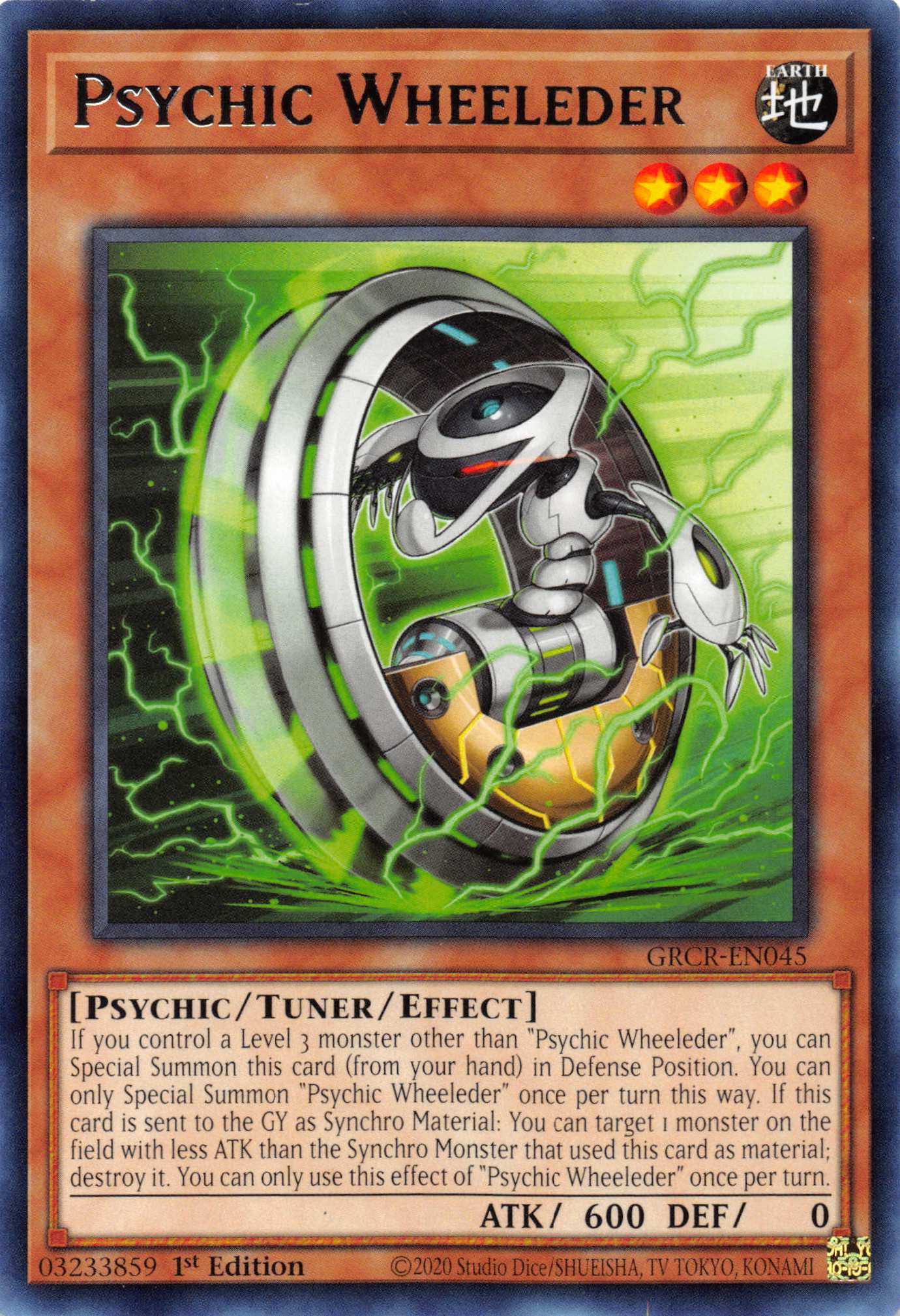 Psychic Wheeleder [GRCR-EN045] Rare | Arkham Games and Comics