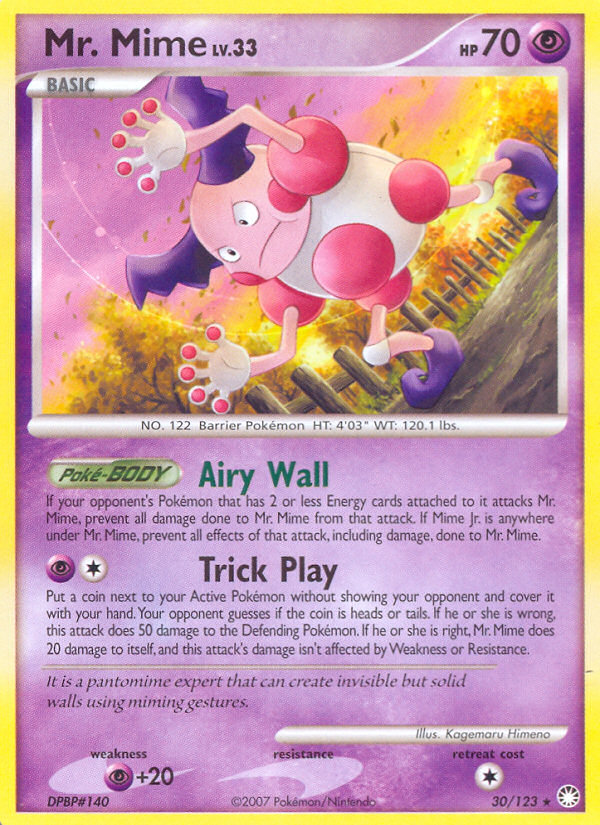 Mr. Mime (30/123) [Diamond & Pearl: Mysterious Treasures] | Arkham Games and Comics