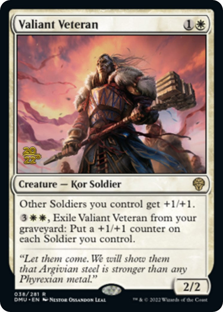 Valiant Veteran [Dominaria United Prerelease Promos] | Arkham Games and Comics