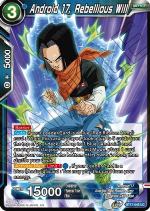 Android 17, Rebellious Will (BT17-046) [Ultimate Squad] | Arkham Games and Comics