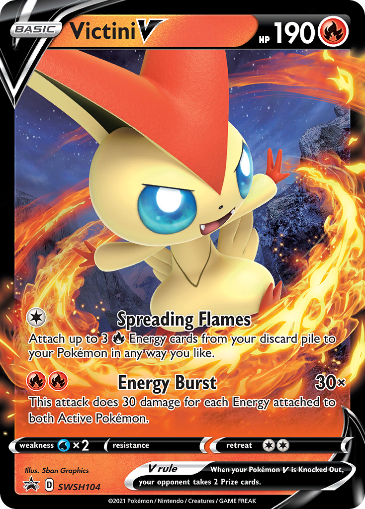 Victini V (SWSH104) [Sword & Shield: Black Star Promos] | Arkham Games and Comics