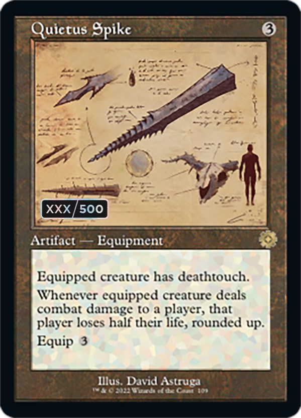 Quietus Spike (Retro Schematic) (Serial Numbered) [The Brothers' War Retro Artifacts] | Arkham Games and Comics
