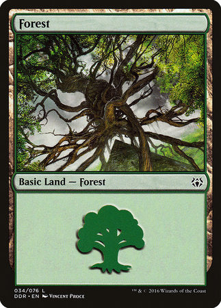 Forest (34) [Duel Decks: Nissa vs. Ob Nixilis] | Arkham Games and Comics