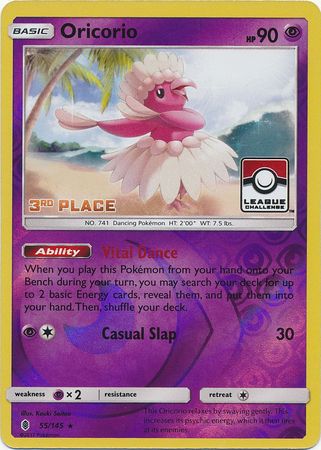 Oricorio (55/145) (League Promo 3rd Place) [Sun & Moon: Guardians Rising] | Arkham Games and Comics