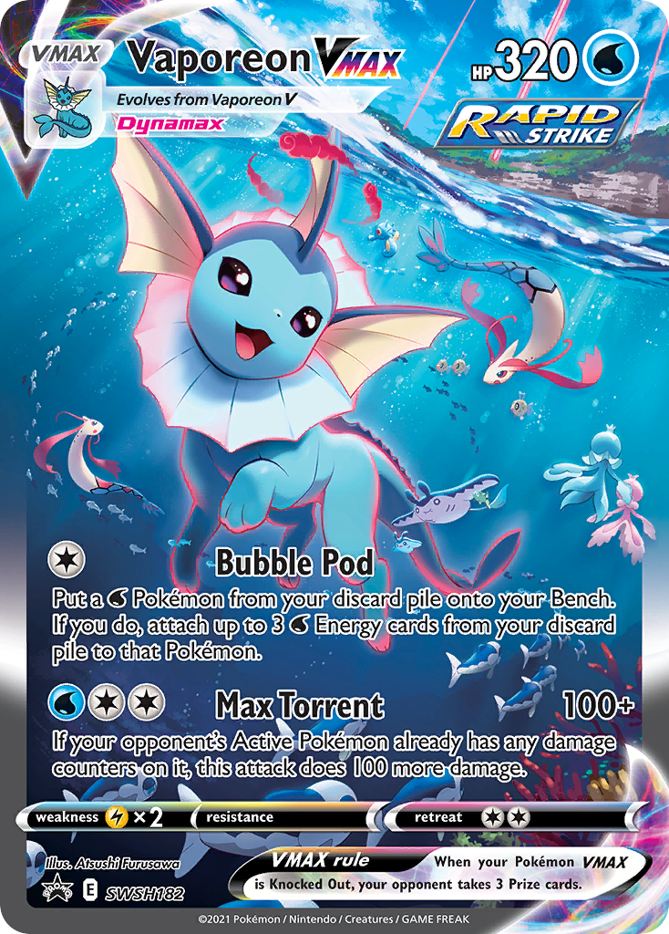 Vaporeon VMAX (SWSH182) (Jumbo Card) [Sword & Shield: Black Star Promos] | Arkham Games and Comics