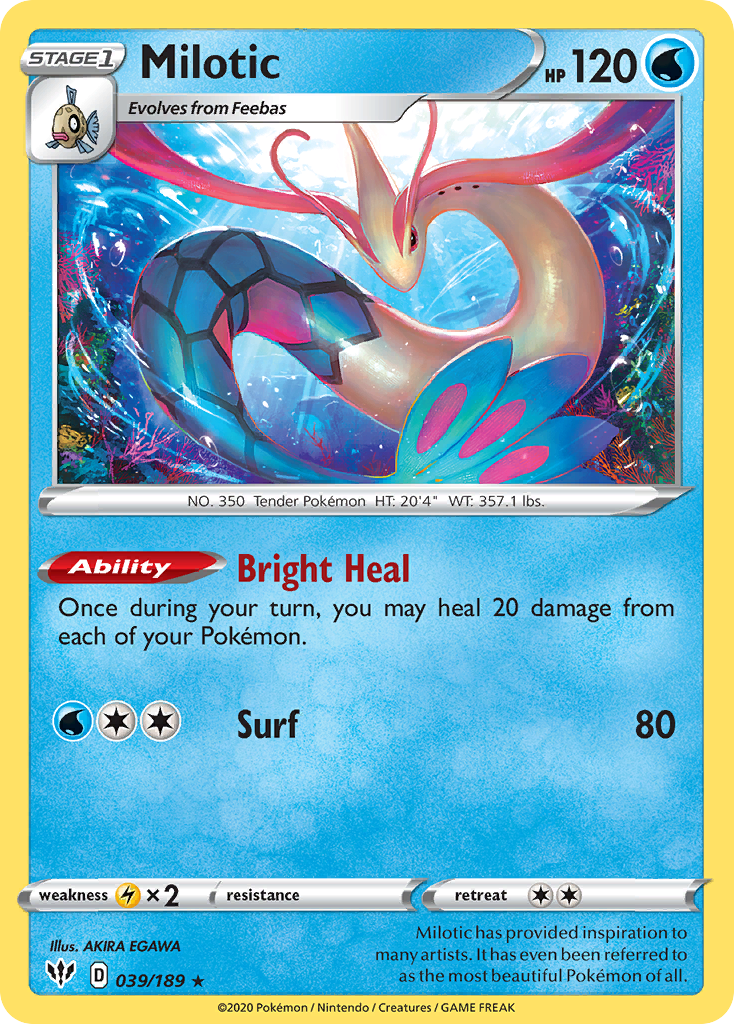 Milotic (039/189) [Sword & Shield: Darkness Ablaze] | Arkham Games and Comics