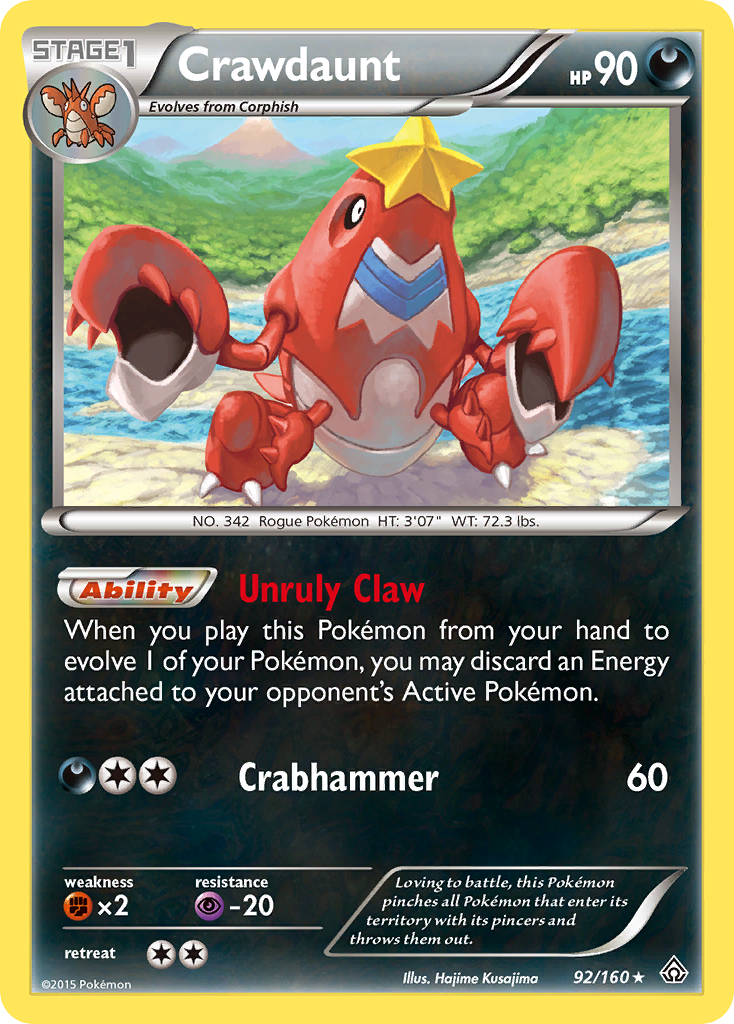 Crawdaunt (92/160) [XY: Primal Clash] | Arkham Games and Comics