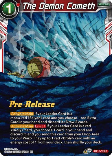 The Demon Cometh (BT15-023) [Saiyan Showdown Prerelease Promos] | Arkham Games and Comics