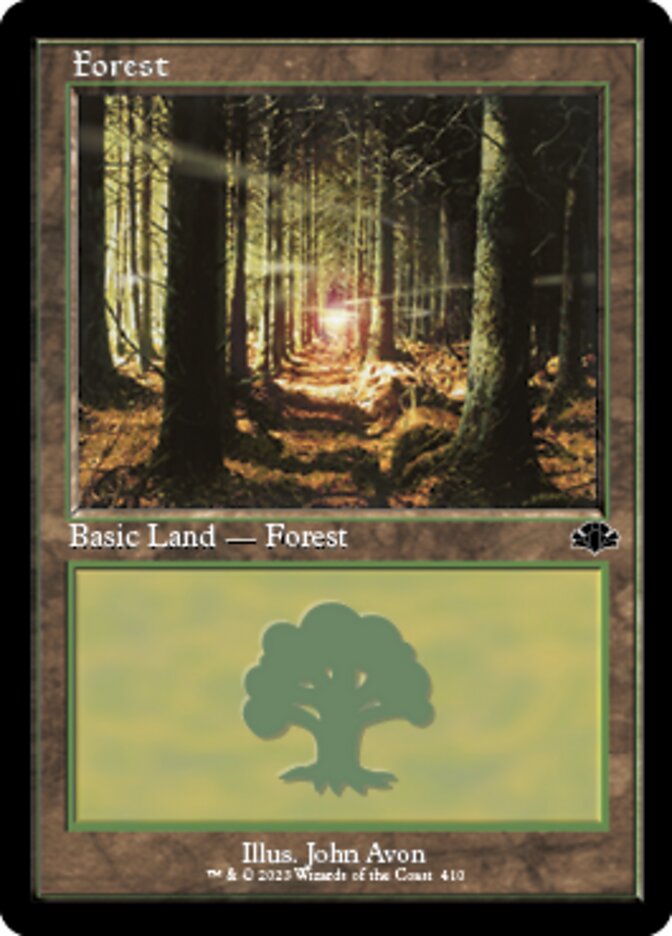 Forest (410) (Retro) [Dominaria Remastered] | Arkham Games and Comics