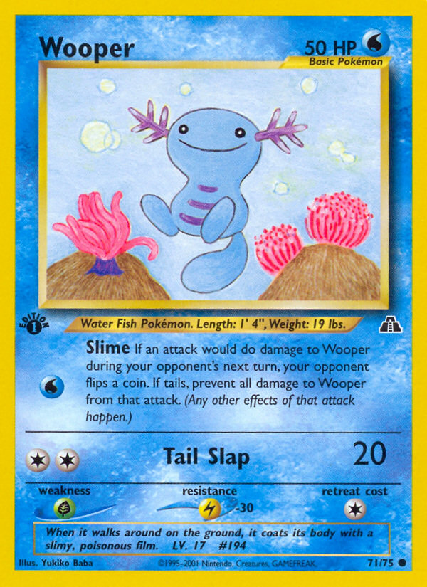Wooper (71/75) [Neo Discovery 1st Edition] | Arkham Games and Comics