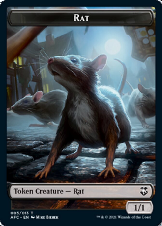 Rat // Zombie Double-sided Token [Dungeons & Dragons: Adventures in the Forgotten Realms Commander Tokens] | Arkham Games and Comics