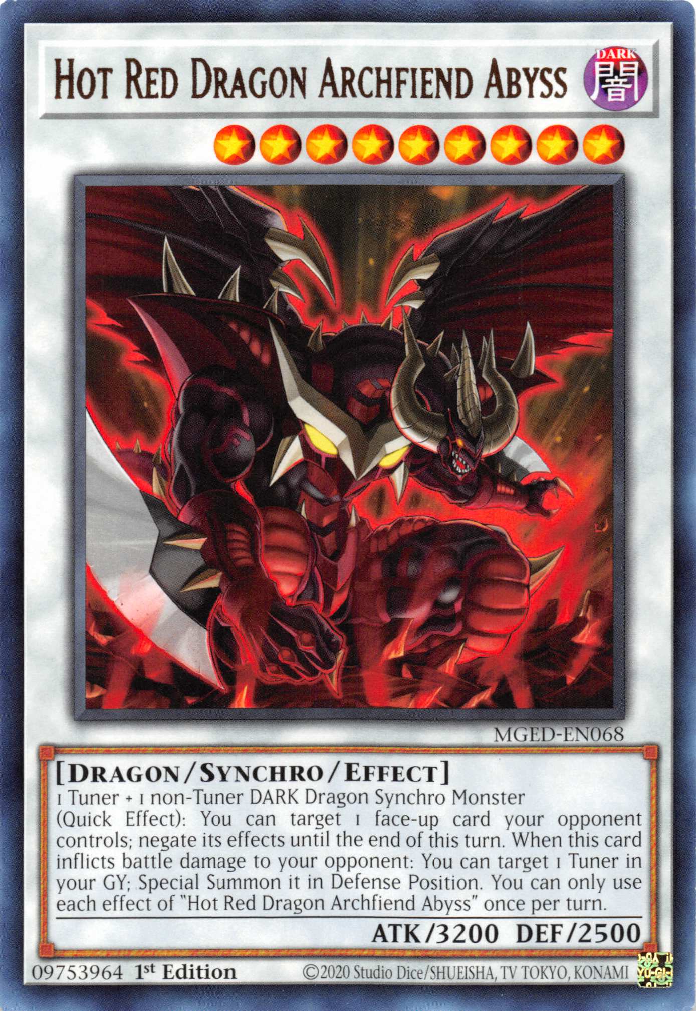 Hot Red Dragon Archfiend Abyss [MGED-EN068] Rare | Arkham Games and Comics