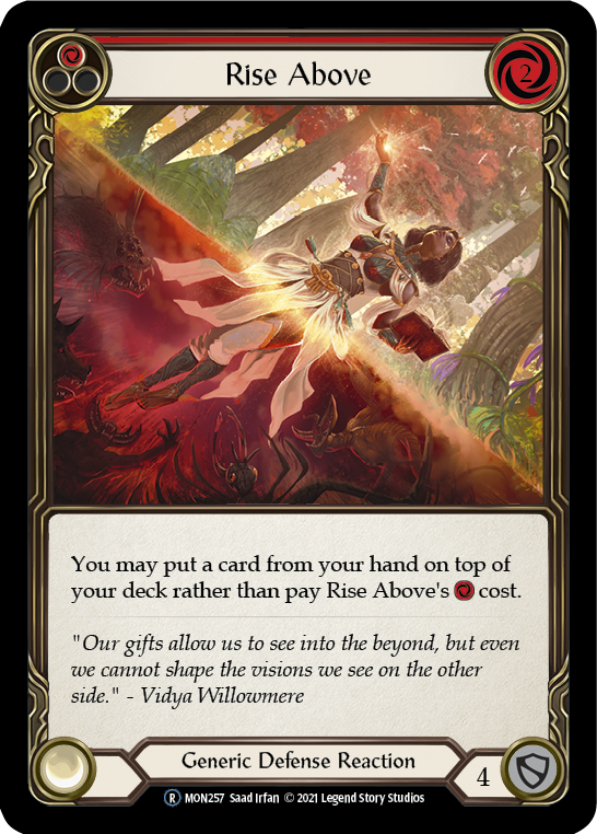 Rise Above (Red) [U-MON257-RF] (Monarch Unlimited)  Unlimited Rainbow Foil | Arkham Games and Comics