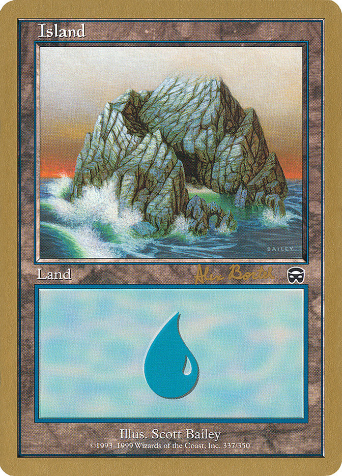 Island (ab337a) (Alex Borteh) [World Championship Decks 2001] | Arkham Games and Comics