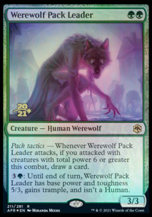 Werewolf Pack Leader [Dungeons & Dragons: Adventures in the Forgotten Realms Prerelease Promos] | Arkham Games and Comics