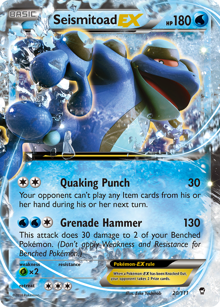 Seismitoad EX (20/111) [XY: Furious Fists] | Arkham Games and Comics