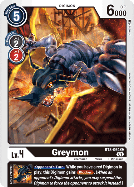 Greymon [BT8-064] [New Awakening] | Arkham Games and Comics