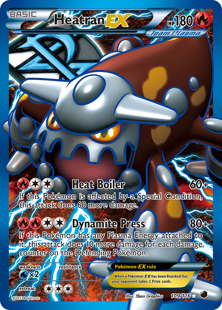 Heatran EX (109/116) [Black & White: Plasma Freeze] | Arkham Games and Comics