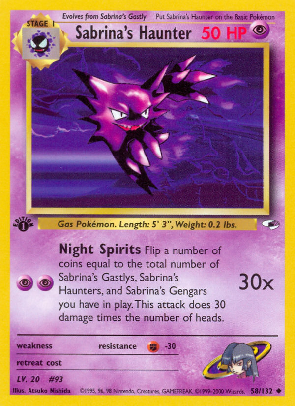 Sabrina's Haunter (58/132) [Gym Heroes 1st Edition] | Arkham Games and Comics