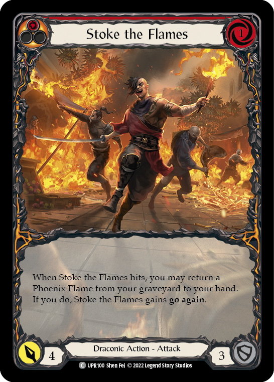 Stoke the Flames (Extended Art) [UPR100] (Uprising)  Rainbow Foil | Arkham Games and Comics