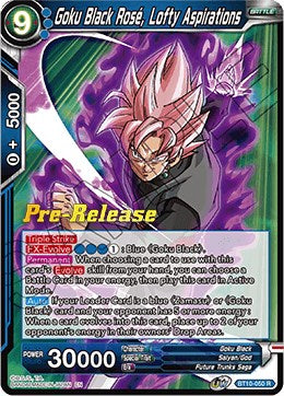 Goku Black Rose, Lofty Aspirations (BT10-050) [Rise of the Unison Warrior Prerelease Promos] | Arkham Games and Comics