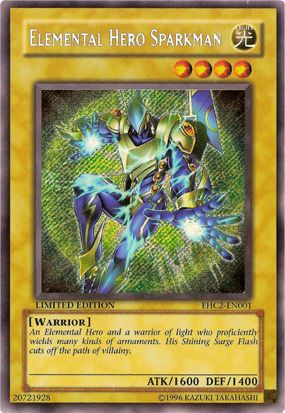 Elemental Hero Sparkman [EHC2-EN001] Secret Rare | Arkham Games and Comics