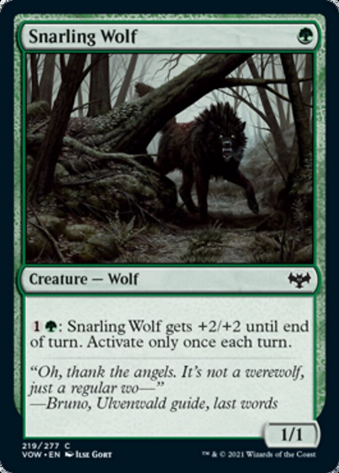 Snarling Wolf [Innistrad: Crimson Vow] | Arkham Games and Comics