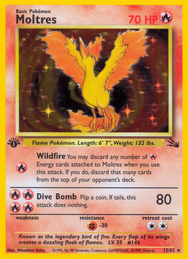 Moltres (12/62) [Fossil 1st Edition] | Arkham Games and Comics