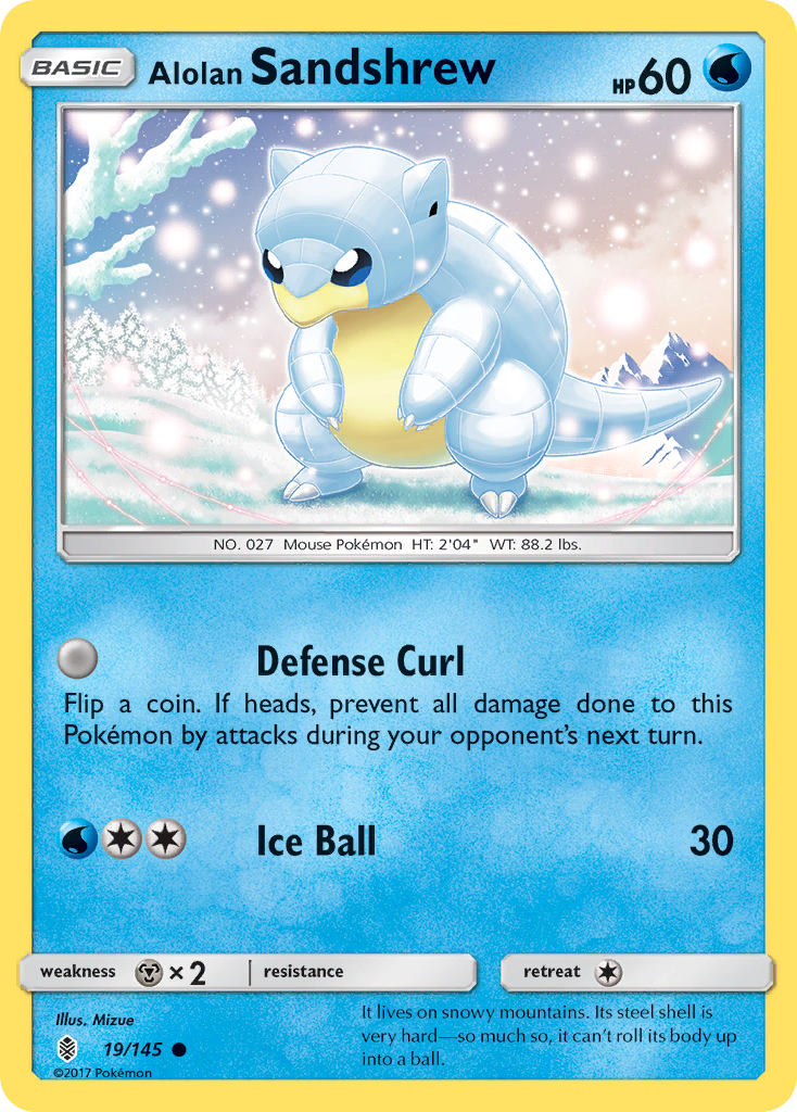 Alolan Sandshrew (19/145) [Sun & Moon: Guardians Rising] | Arkham Games and Comics