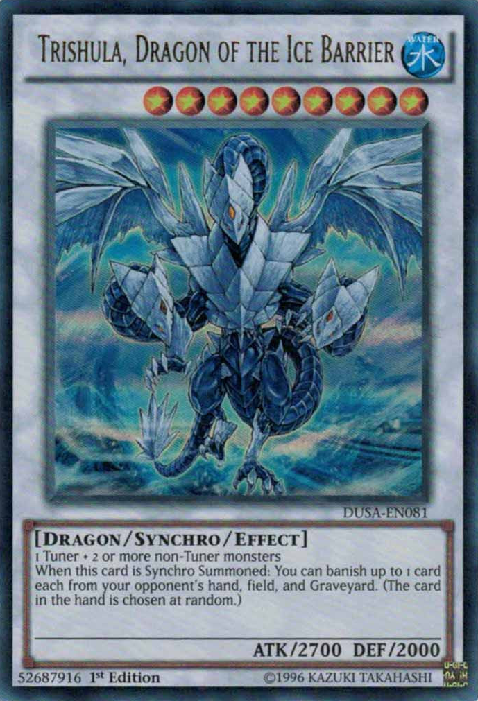 Trishula, Dragon of the Ice Barrier [DUSA-EN081] Ultra Rare | Arkham Games and Comics