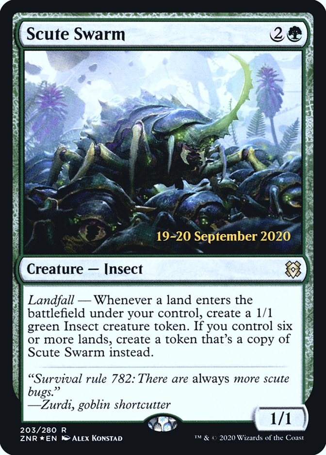 Scute Swarm  [Zendikar Rising Prerelease Promos] | Arkham Games and Comics