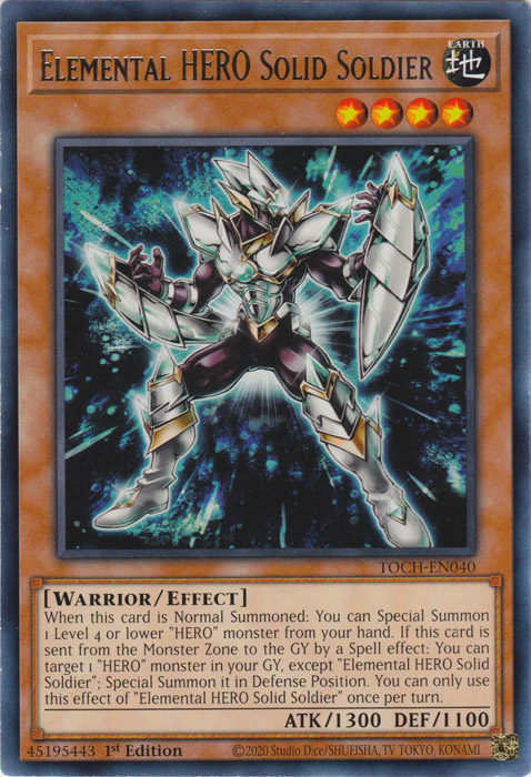 Elemental Hero Solid Soldier [TOCH-EN040] Rare | Arkham Games and Comics