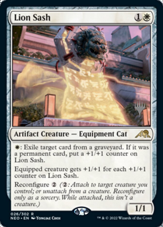 Lion Sash (Promo Pack) [Kamigawa: Neon Dynasty Promos] | Arkham Games and Comics