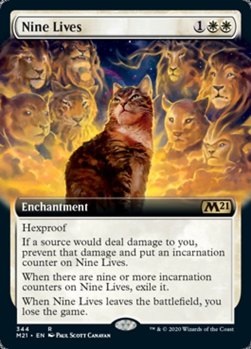 Nine Lives (Extended Art) [Core Set 2021] | Arkham Games and Comics