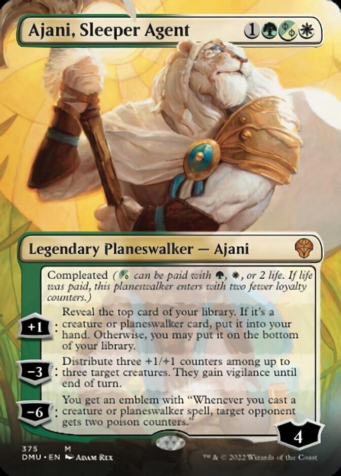 Ajani, Sleeper Agent (Borderless) (375) [Dominaria United] | Arkham Games and Comics