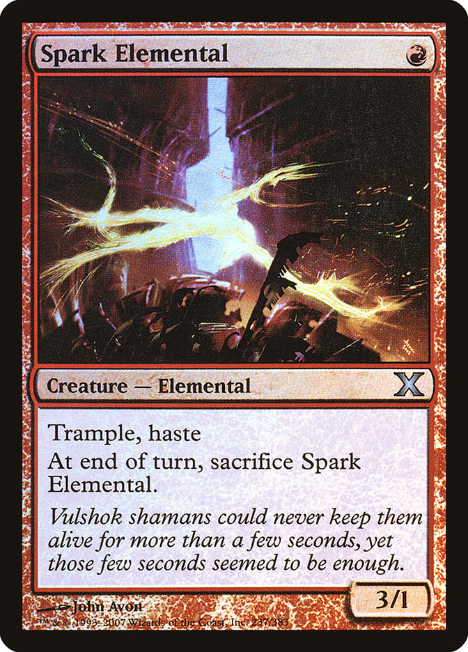 Spark Elemental (Premium Foil) [Tenth Edition] | Arkham Games and Comics