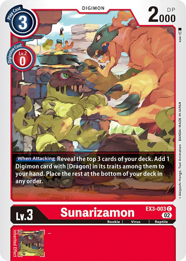 Sunarizamon [EX3-003] [Draconic Roar] | Arkham Games and Comics