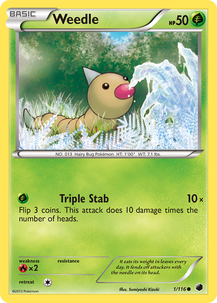 Weedle (1/116) [Black & White: Plasma Freeze] | Arkham Games and Comics