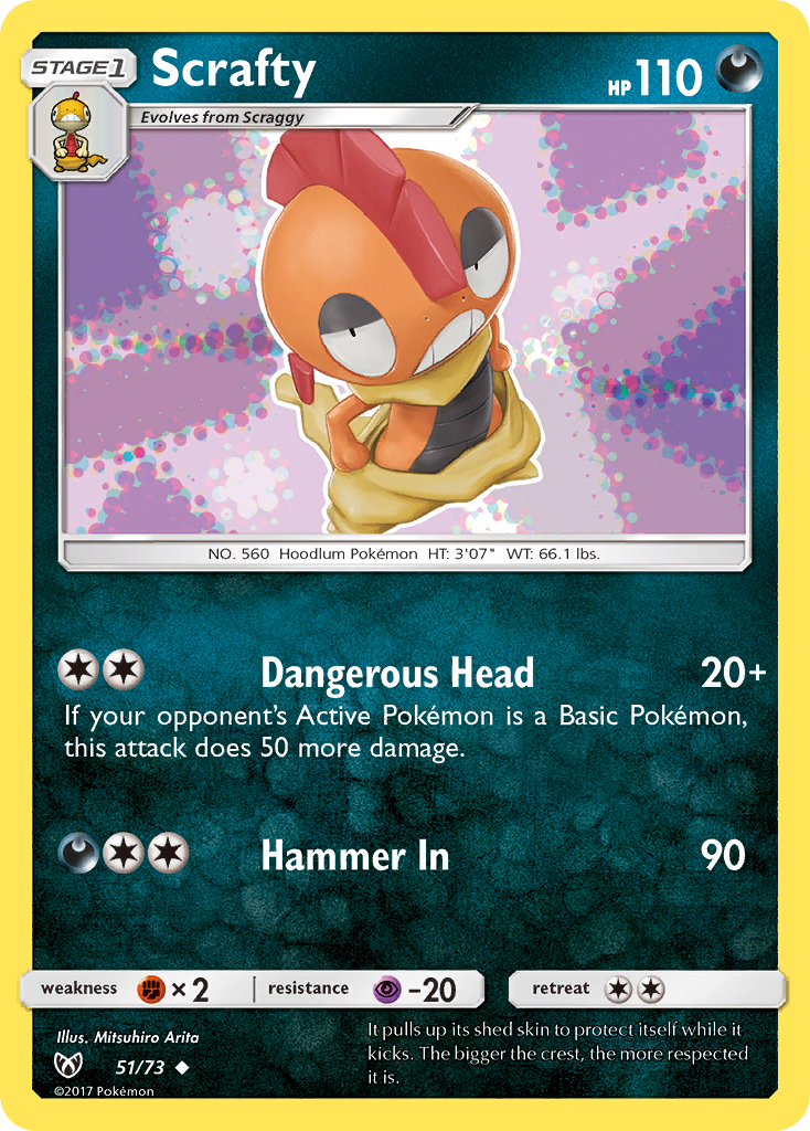 Scrafty (51/73) [Sun & Moon: Shining Legends] | Arkham Games and Comics