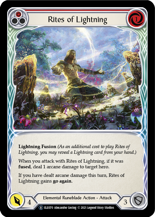 Rites of Lightning (Red) [U-ELE070] (Tales of Aria Unlimited)  Unlimited Rainbow Foil | Arkham Games and Comics