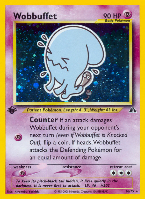 Wobbuffet (16/75) [Neo Discovery 1st Edition] | Arkham Games and Comics