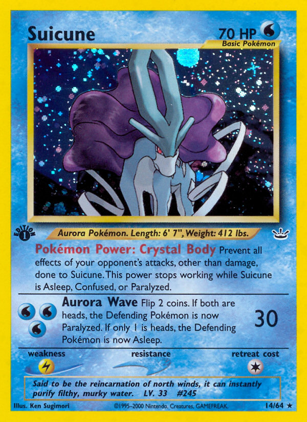 Suicune (14/64) [Neo Revelation 1st Edition] | Arkham Games and Comics