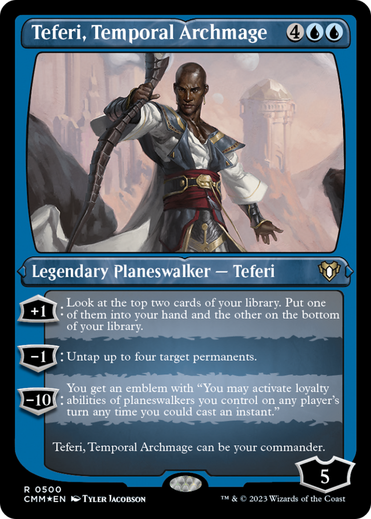 Teferi, Temporal Archmage (Foil Etched) [Commander Masters] | Arkham Games and Comics