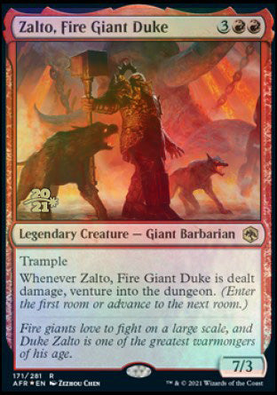 Zalto, Fire Giant Duke [Dungeons & Dragons: Adventures in the Forgotten Realms Prerelease Promos] | Arkham Games and Comics