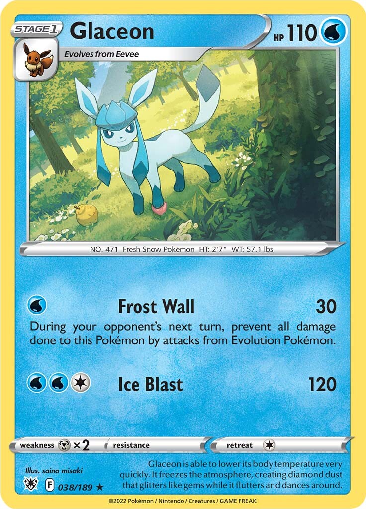 Glaceon (038/189) [Sword & Shield: Astral Radiance] | Arkham Games and Comics