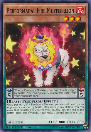 Performapal Fire Mufflerlion [MP15-EN191] Common | Arkham Games and Comics