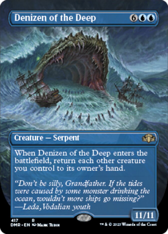 Denizen of the Deep (Borderless Alternate Art) [Dominaria Remastered] | Arkham Games and Comics