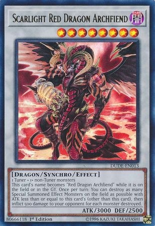 Scarlight Red Dragon Archfiend [DUDE-EN013] Ultra Rare | Arkham Games and Comics