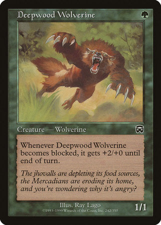Deepwood Wolverine [Mercadian Masques] | Arkham Games and Comics