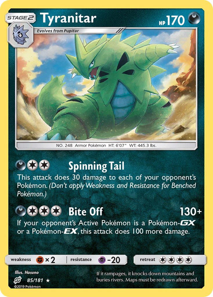 Tyranitar (85/181) [Sun & Moon: Team Up] | Arkham Games and Comics